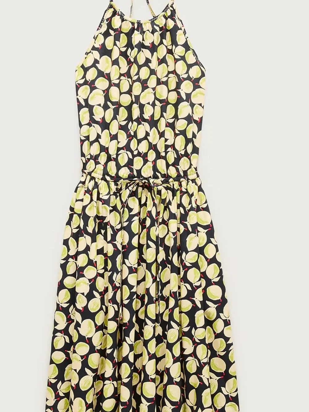 J. Crew Plus XXL  HULTER DRESS IN LEMON PRINT midi 100% cotton poplin NWT